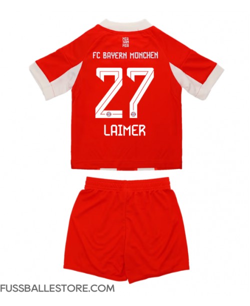 Günstige Bayern Munich Konrad Laimer #27 Heimtrikotsatz Kinder 2025-26 Kurzarm (+ Kurze Hosen) Günstige Bayern Munich Konrad Laimer #27 Heimtrikotsatz Kinder 2025-26 Kurzarm (+ Kurze Hosen)